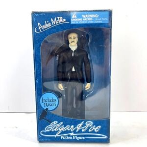Archie McPhee Edgar Allan Poe Action Figure Raven Bookish Literary Gift NIB